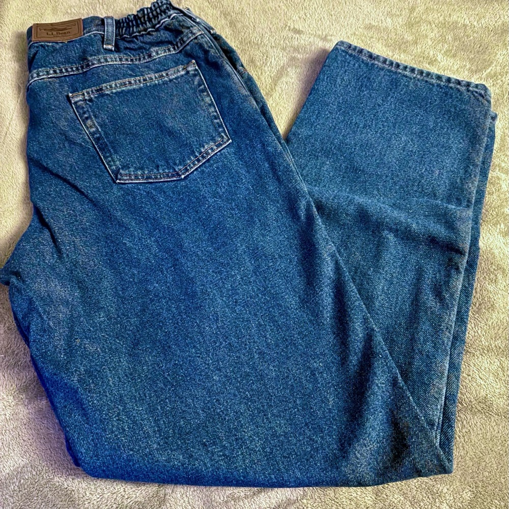 New L.L. Bean Mens Double L Flannel Lined  Jeans 34/32
